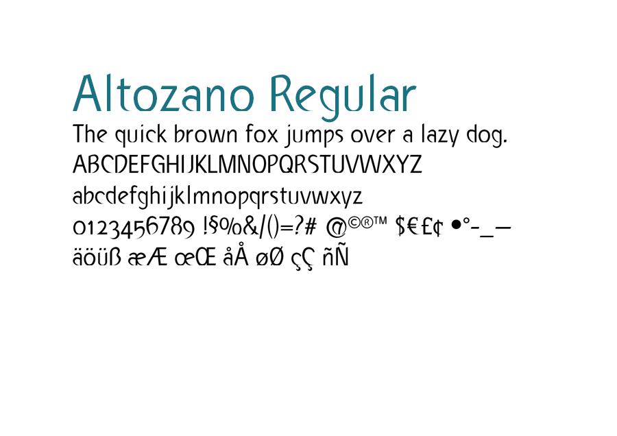 Altozano Typeface